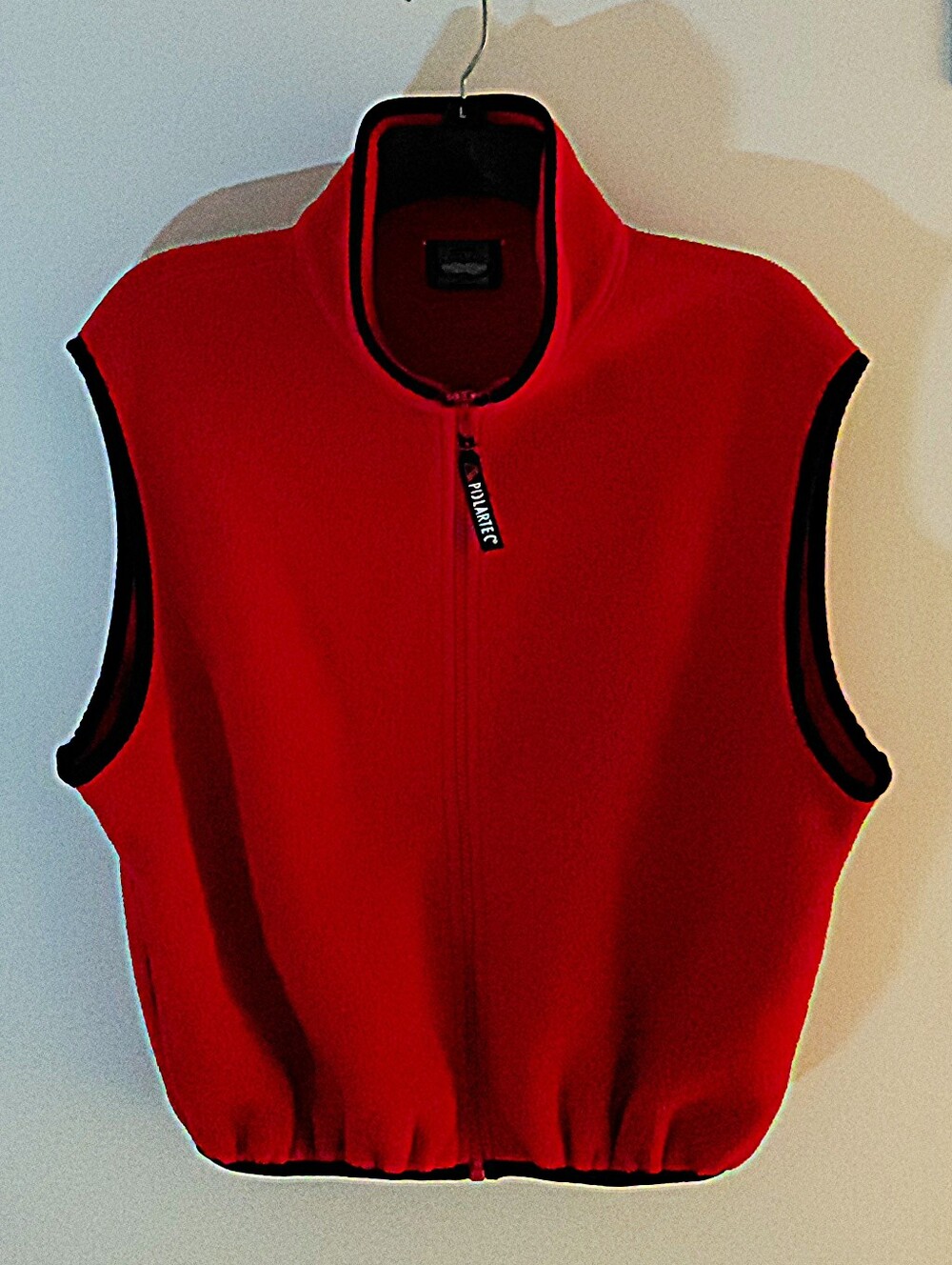 Womens Large Petite Polartek Red Fleece Made In USA Great Condition Many Pockets - Picture 8 of 15